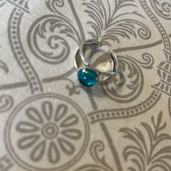 Bottled Up Designs Double Band Ring Sterling Silver Adjustable Mason Jar Glass - Picture 2 of 5